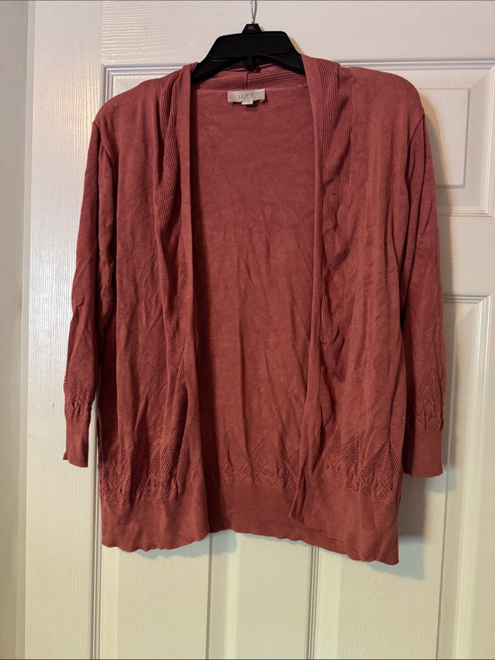 LOFT Open-Front Cardigan Sweater - Rosewood